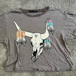 Wildfox Apache Eagle Crop Top in Point Break Sz XS